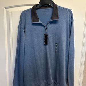 NWT Van Heusen men’s 1/4 zip pullover sweater/shirt Size L